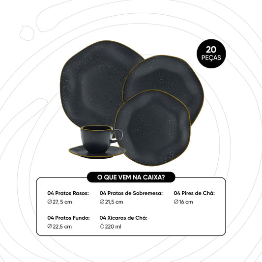Aparelho de Jantar e café Turban 20 Peças