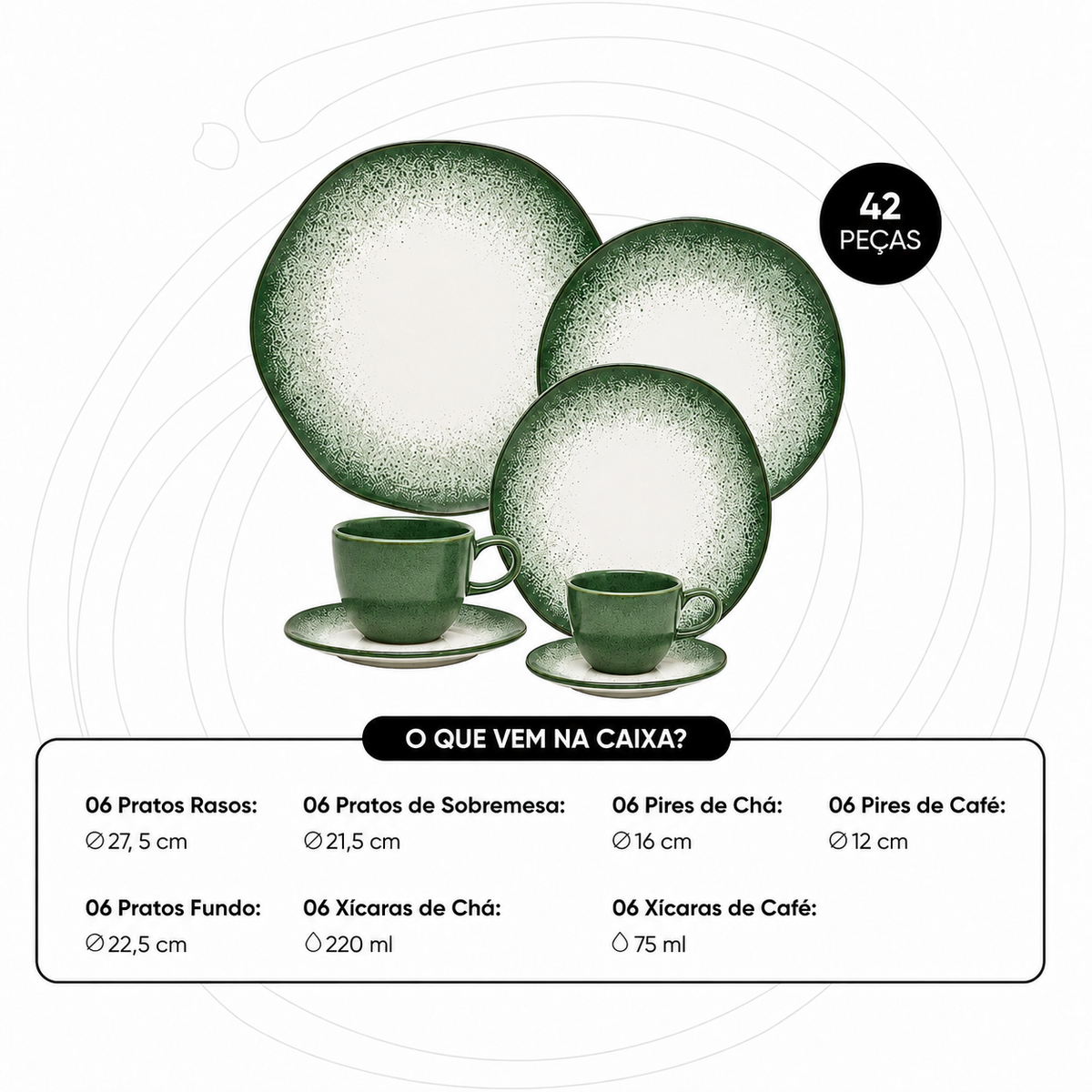 Aparelho de jantar e café 42 Peças Erbani